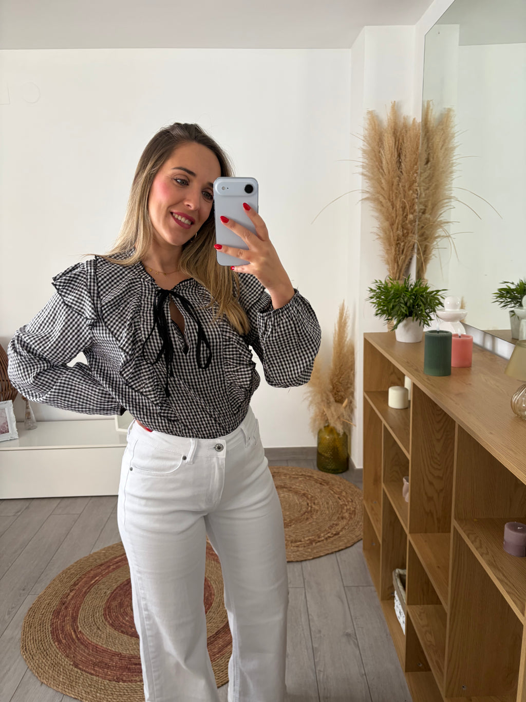 Camisa Vichy negra