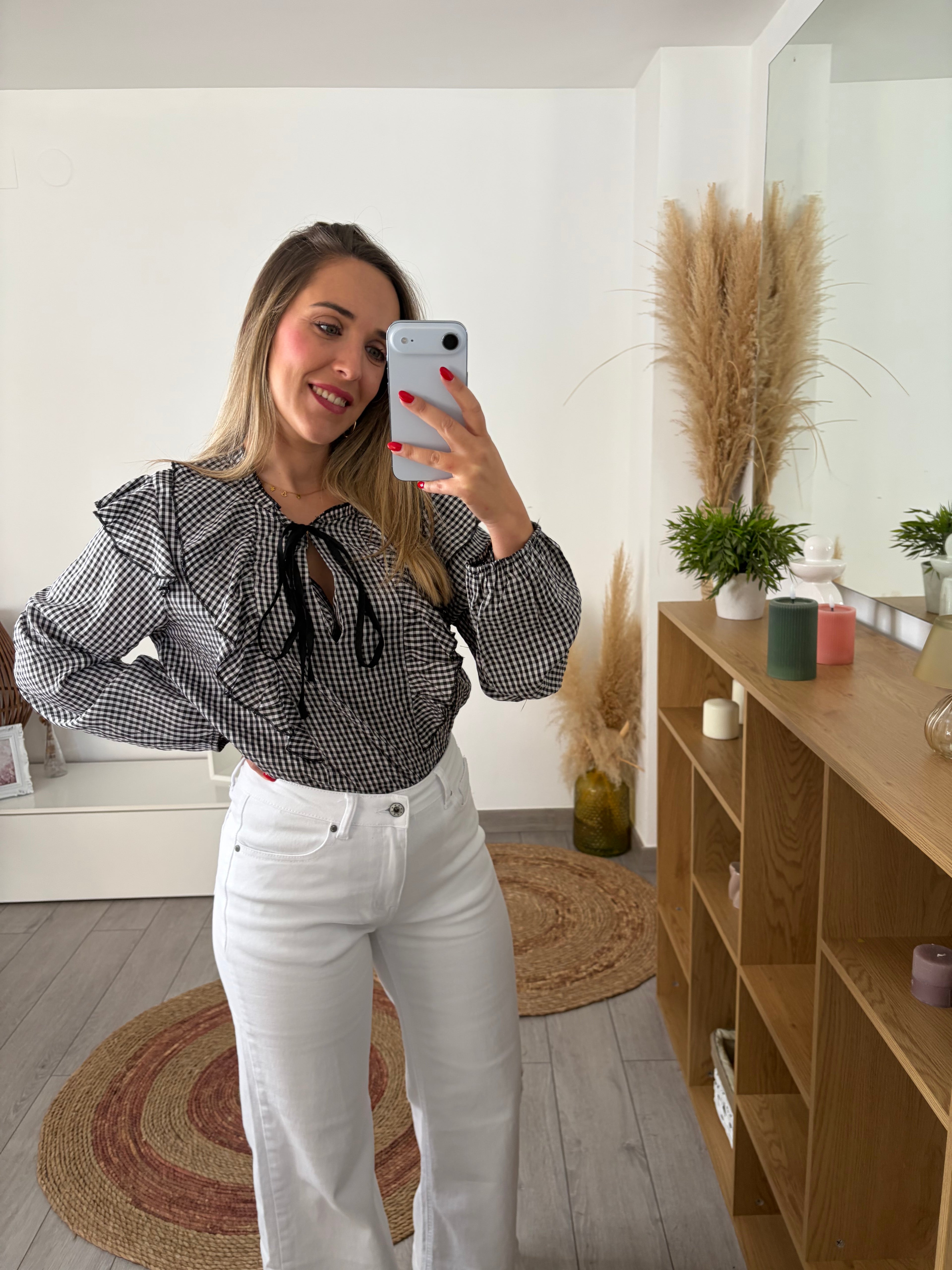 Camisa Vichy negra