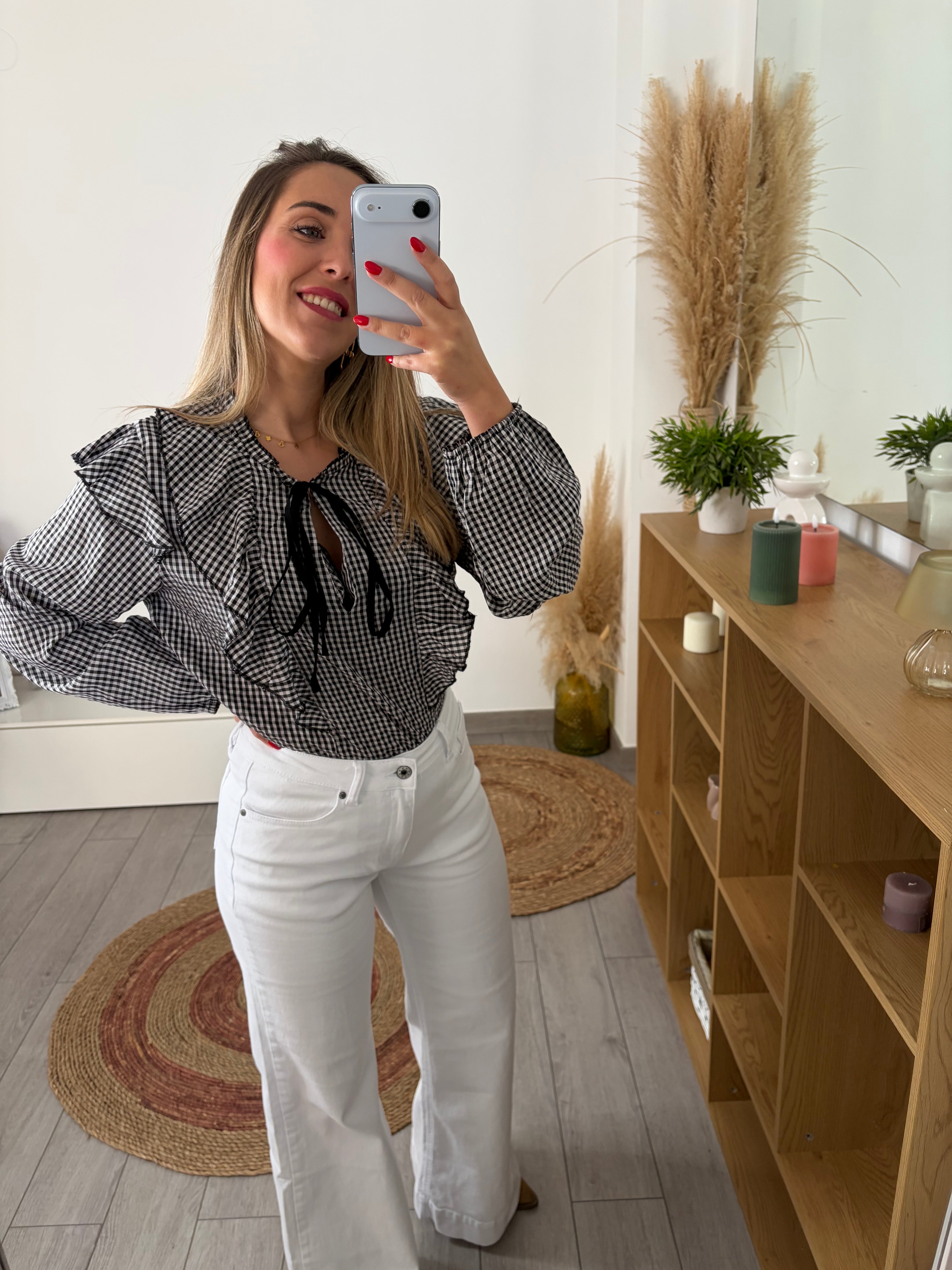 Camisa Vichy negra