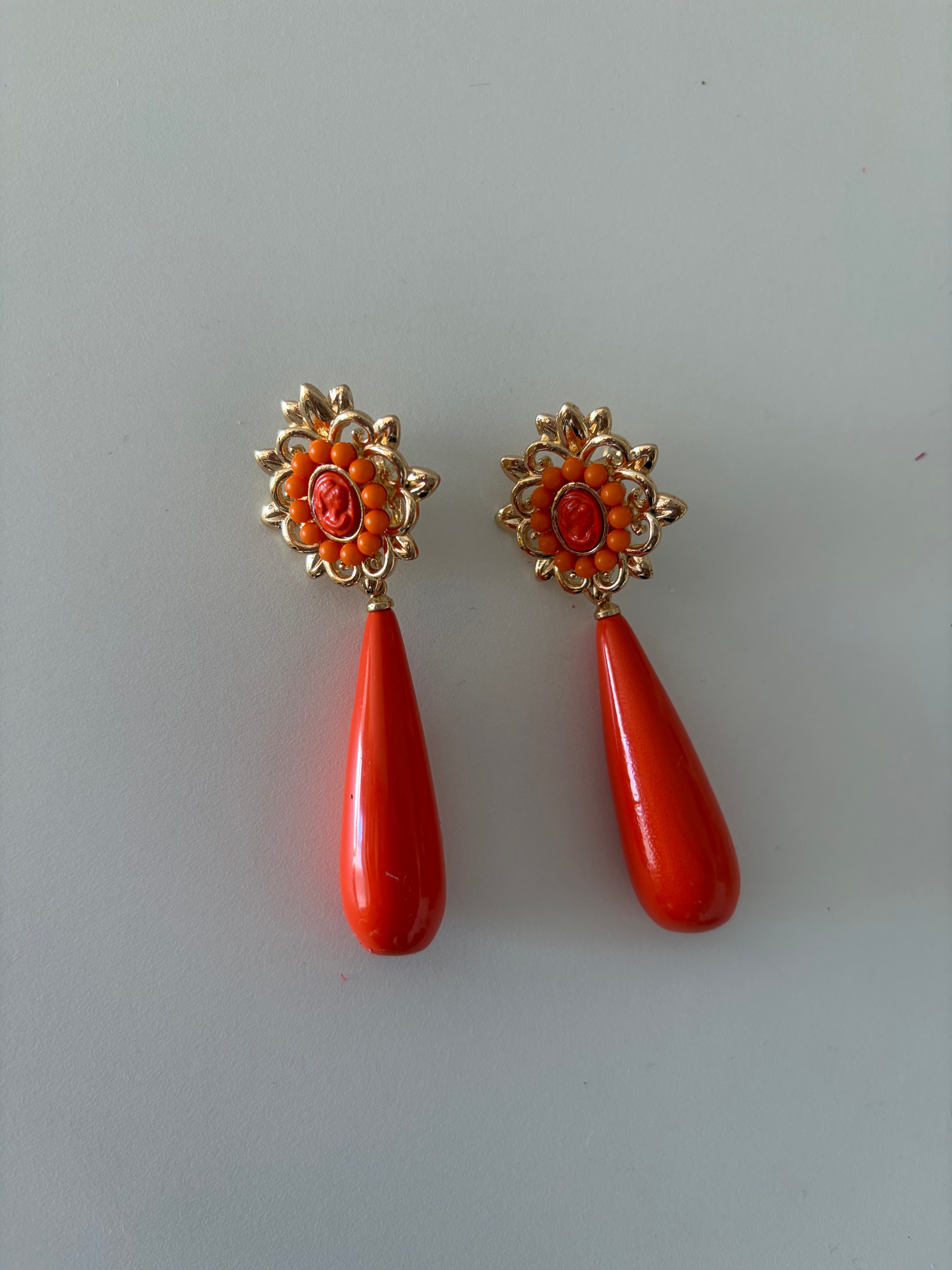 PENDIENTES NARANJAS
